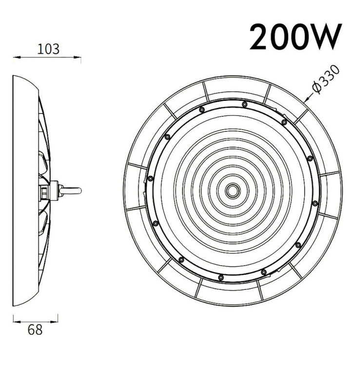 Projecteur Industriel LED UFO TITAN 200W